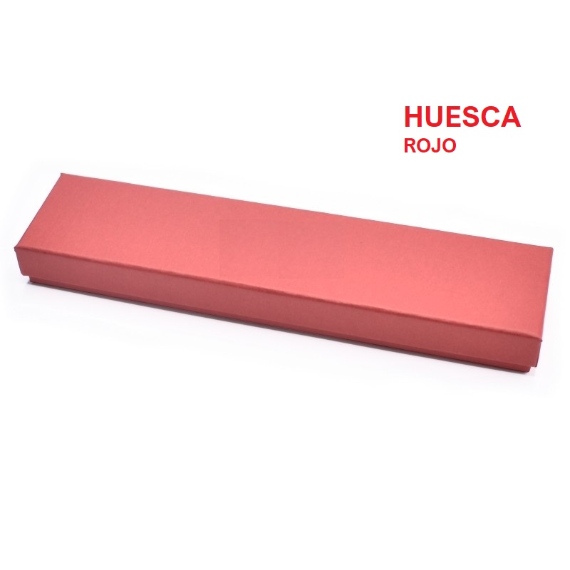 Caja HUESCA roja, pulsera 233x53x27 mm.